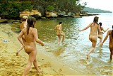 6 naked teens at the beach