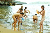 6 naked teens at the beach